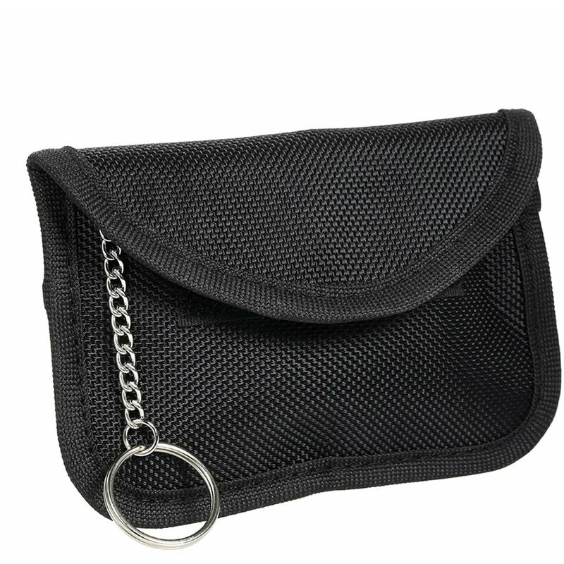 

Happyshop - Bolsa de bloqueo de senal con llavero, soporte de bloqueo RFID automatico, bolsa de seguridad antipirateria para coche, control remoto