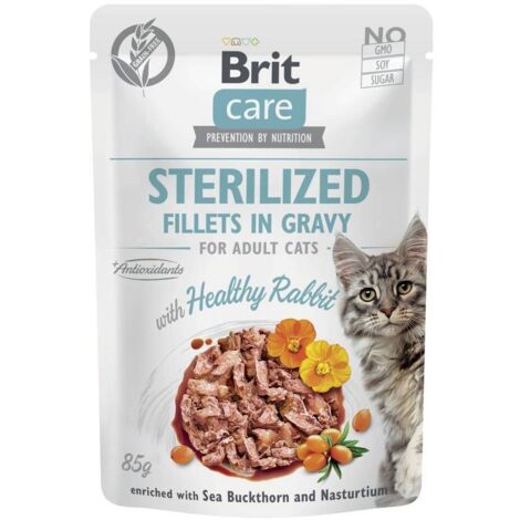 Bolsa de conejo esterilizado Brit Care Cat de 85 g