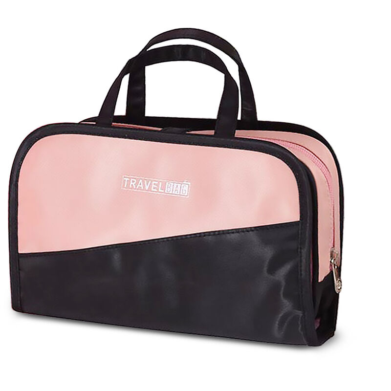 

Asupermall - Bolsa de cosmeticos Mujeres Hombres Bolsa de maquillaje Organizador Bolsa de lavado portatil Portacepillos para viajes de negocios,Rosa