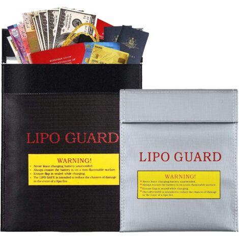 Bolsa de documentos ignífuga impermeable al fuego Bolsa de documentos ignífuga Bolsa segura para batería Bolsa de dinero ignífuga Bolsa resistente al fuego para documentos importantes Dinero Pasaporte