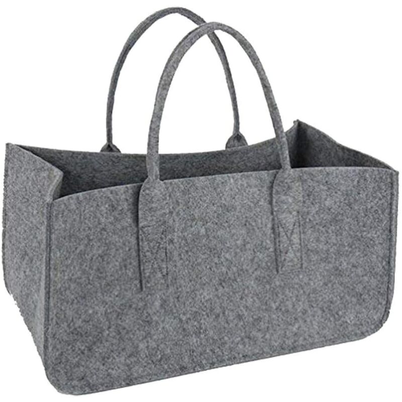 

Bolsa de fieltro gris claro Bolsa de leña Cesta de fieltro Bolsa de leña Cesta de leña Cesta Porta periódicos de fieltro Cesta de periódico