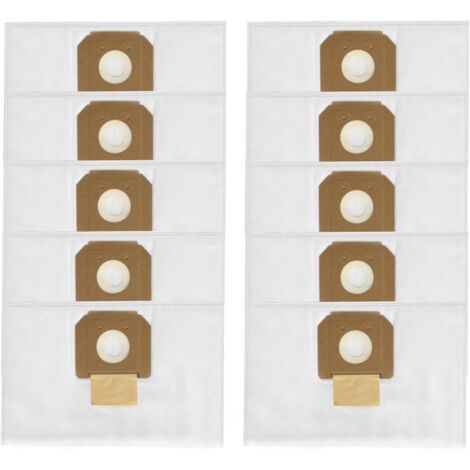 Bolsa de filtro de vellón VB090F para aspiradoras Bosch VAC090A, VAC090AH y VAC090S, 9 galones, repuestos para bolsas de polvo y aspiradoras HEPA, color blanco - Paquete de 10