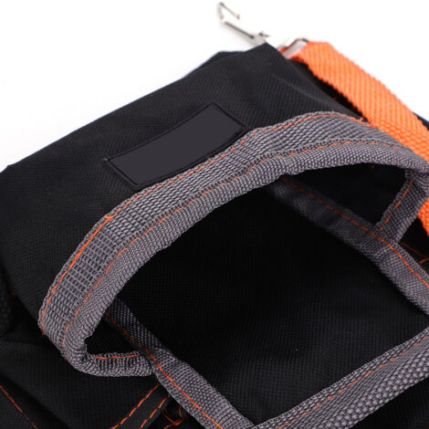 Bolsa de herramientas ajustable para electricista con 8 compartimentos – tejido Oxford 600D impermeable – tamaño 25 x 21,5 cm – bolsa de herramientas portátil para el cinturón