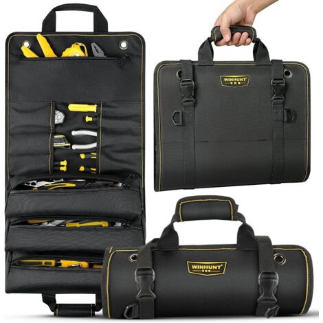 Bolsa de herramientas pequeña profesional con ruedas, bolsa de hombro para electricistas y hombres de negocios (11 bolsas)
