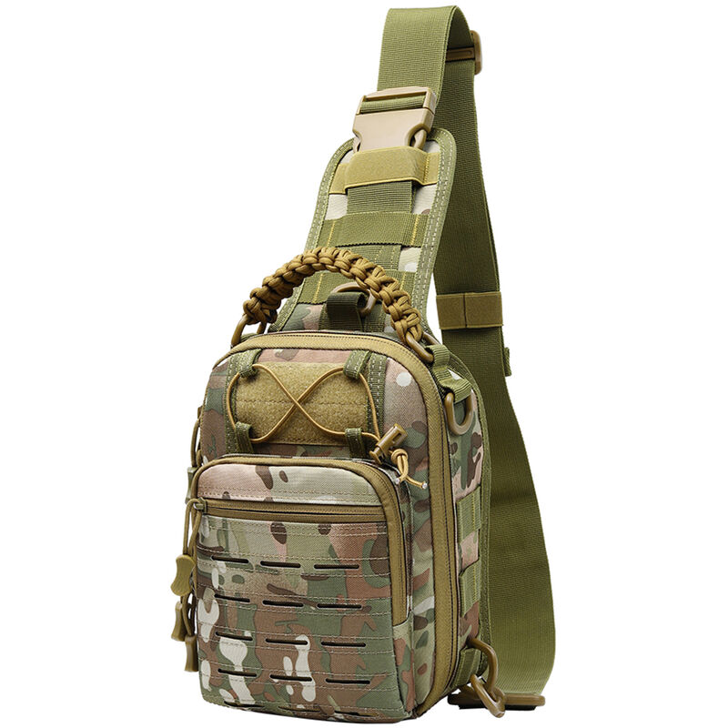 

Bolsa de hombro al aire libre Bolsa de honda compacta para senderismo al aire libre Camping Ciclismo,Camuflaje verde