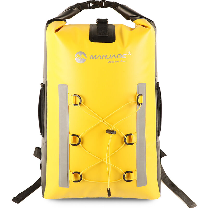 

Marjaqe - Bolsa de hombro impermeable al aire libre 30L Saco seco reflectante para navegar a la deriva en kayak flotante, amarillo, 30L