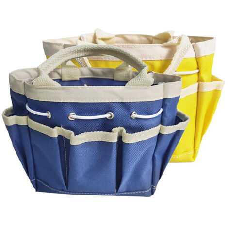 [Bolsa de jardín] Bolsa de almacenamiento de 15 x 15 x 10,5 cm para herramientas de jardín, fabricada en resistente tejido Oxford 600D, repelente a la suciedad y reutilizable, con compartimentos grand