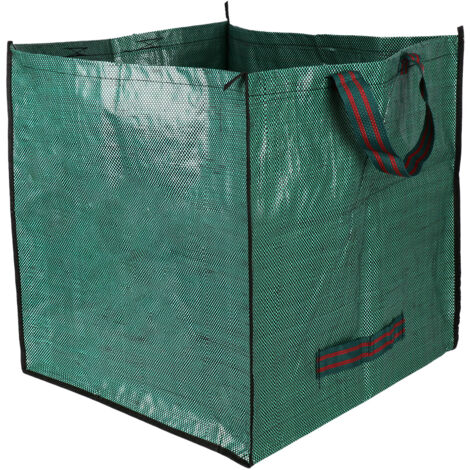 Bolsa de jardín de PP duradera y resistente a la intemperie, ideal para hojas, ramas y residuos vegetales, capacidad XL, plegable.