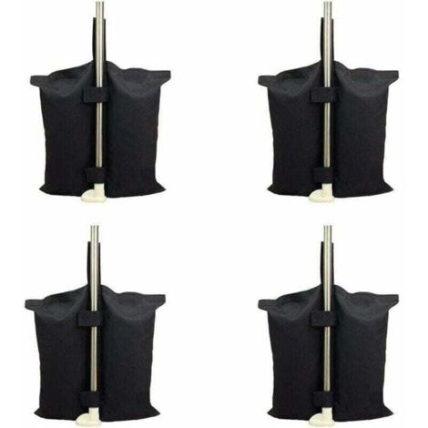 Bolsa de lastre resistente de grado industrial con doble costura para toldo de tienda emergente, color negro