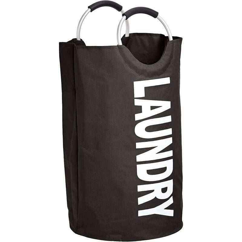 

Bolsa de lavandería de tela Oxford Bolsa de almacenamiento de ropa sucia Bolsa de almacenamiento plegable de gran tamaño Negro