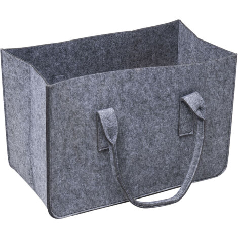 Bolsa de leña de fieltro gris WERKA PRO  50x27x34cm