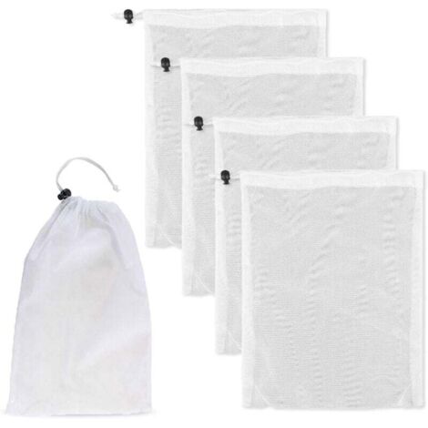 Bolsa de limpieza de piscina, bolsa de filtro de malla fina para aspiradora de piscina, bolsa de malla con cordón y cierre para limpieza de hojas de piscina