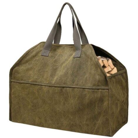 Bolsa de lona gruesa ZVD para leña, caja de herramientas portátil de gran capacidad