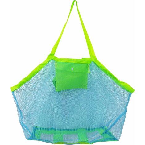 Bolsa de malla de playa para juguetes, red de almacenamiento, juguete para llevar juguetes y toallas, juguete para la arena, 45 x 30 x 45 cm