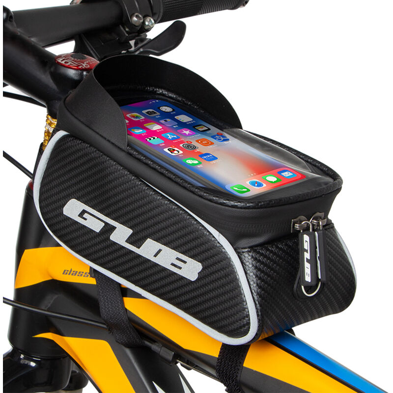 

GUB - Bolsa de marco frontal para telefono de bicicleta, tubo superior impermeable para bicicleta, carcasa para telefono con pantalla tactil de