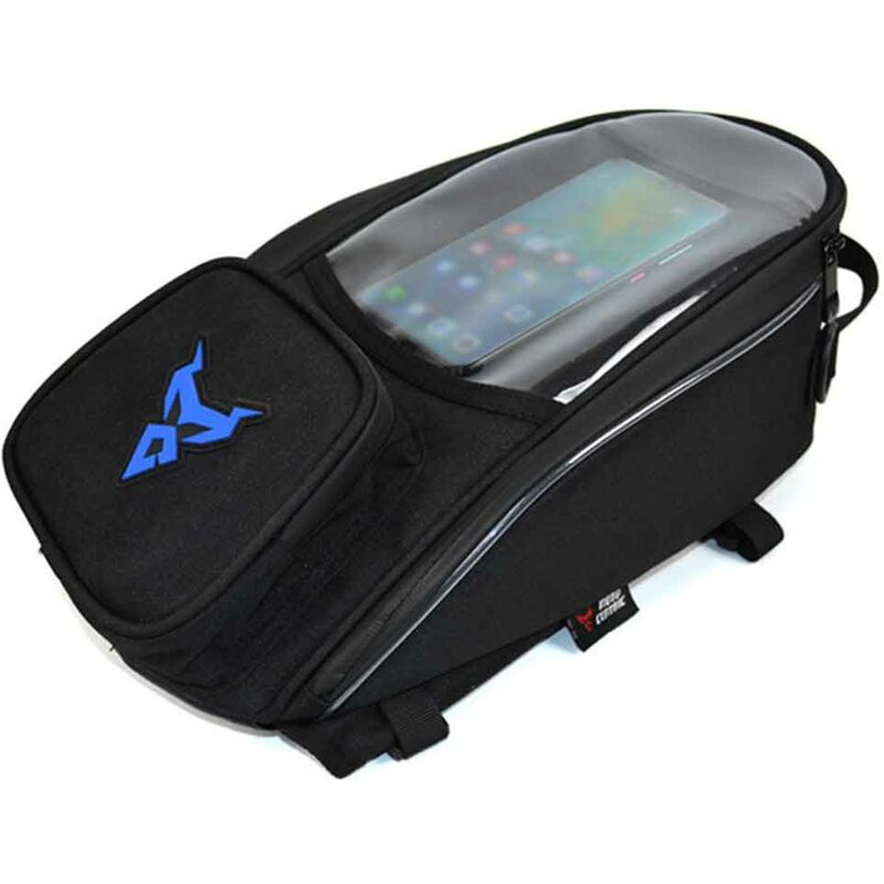 

Bolsa de navegacion de pantalla movil grande Bolsa de hombro colgante universal para motocicleta M-agnetic con tanque de combustible,Azul