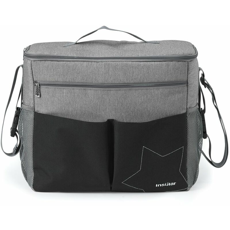 

Bolsa de panales insular Bolsa de mama multifuncion impermeable de gran capacidad para ropa de bebe Panal Panal Botella de leche en polvo Tejido