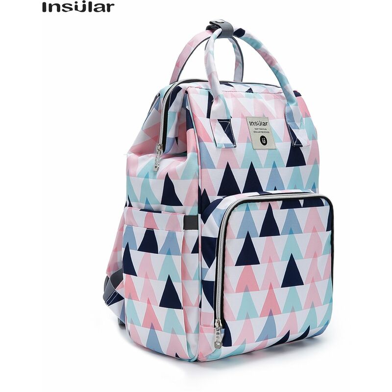 

Bolsa de panales insular Bolsa de momia portatil Bolsa de viaje de gran capacidad con correas de cochecito para bebes recien nacidos Suplementos para