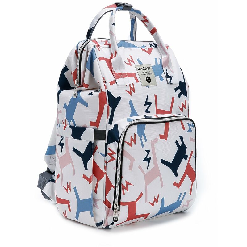 

Bolsa de panales insular Bolsa de momia portatil Bolsa de viaje de gran capacidad con correas de cochecito para bebes recien nacidos Suplementos para