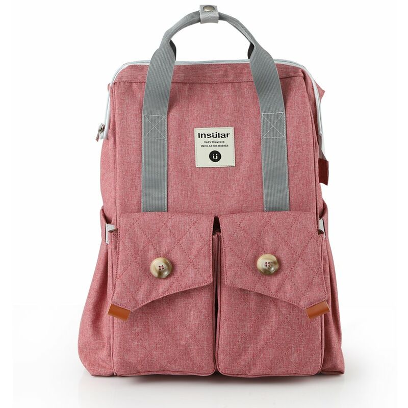 

Bolsa de panales insular Mochila Mochilas multifuncion de gran capacidad Poliester impermeable para ropa de bebe Panal Panal Botella de leche en