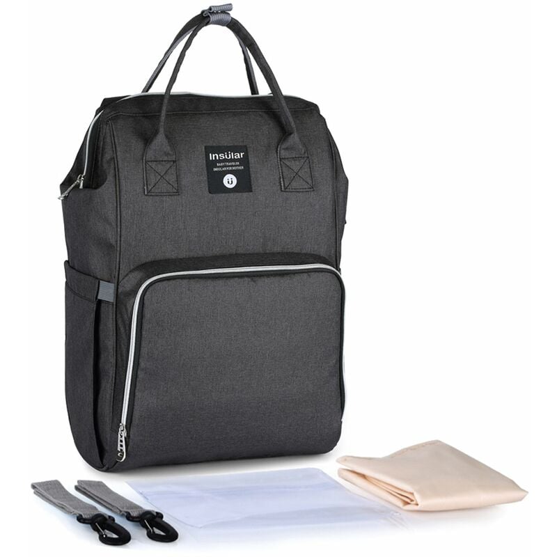 

Bolsa de panales Mochila Gran capacidad Multifuncion Impermeable Poliester Ropa de bebe Panal Panal Botella de leche en polvo Bolsa de almacenamiento
