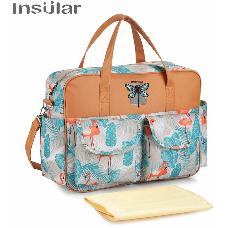 

Insular - Bolsa de panales para bebe, bolso de hombro, bolso de gran capacidad para mama, bolsa de lactancia, bolsas de asas, bolsa de almacenamiento