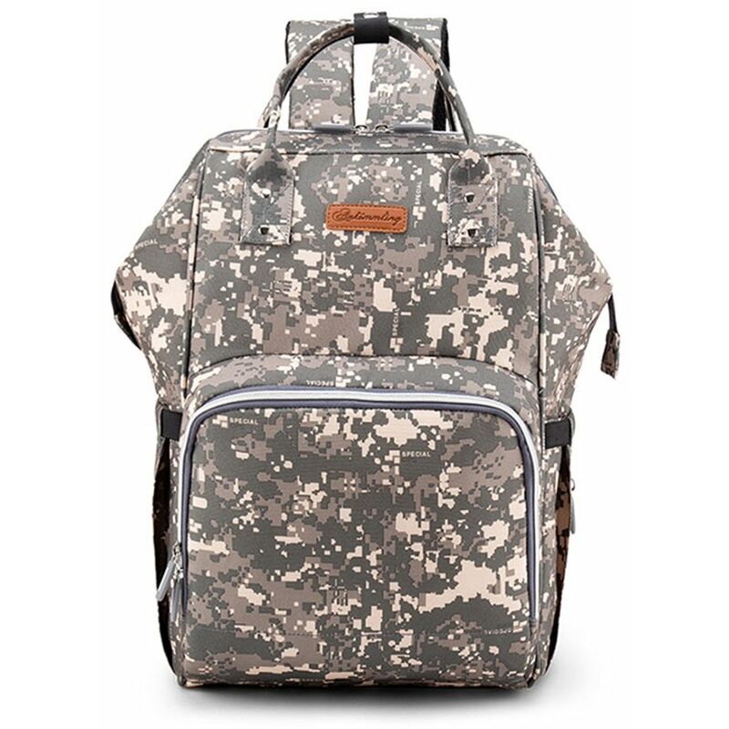 

Bolsa de panales para bebe Mochila Bolsa de momia Bolsas de panales Bolsa de hombro multifuncion de gran capacidad con bolsillos aislantes para