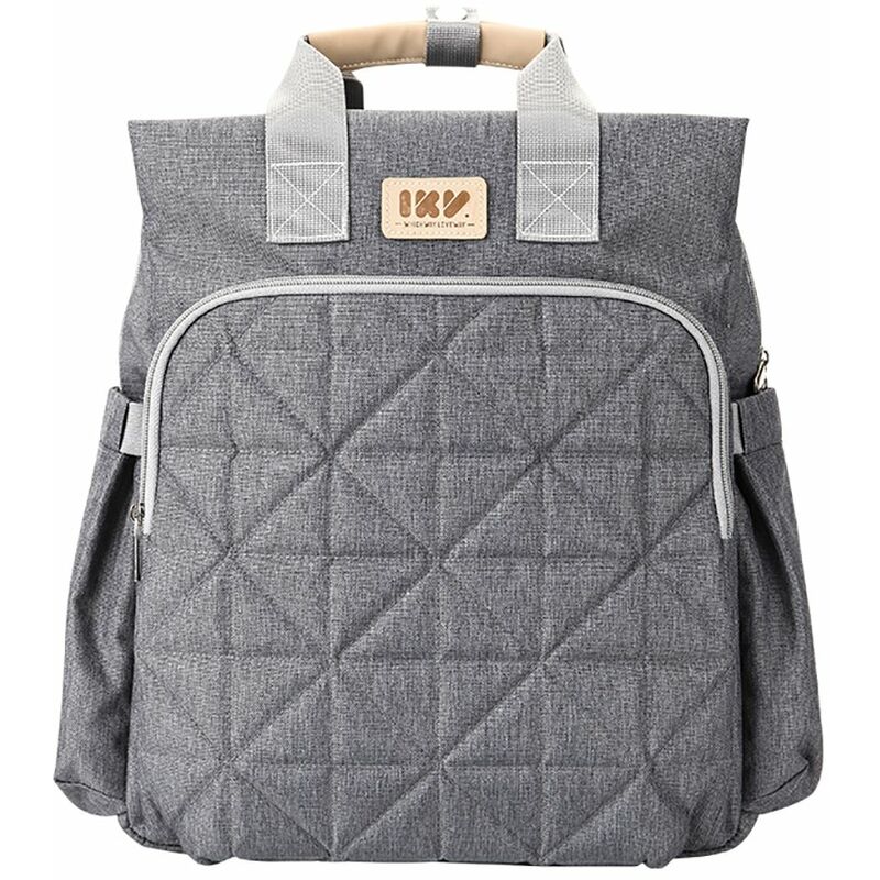 

Bolsa de panales para bebe Mochila multifuncion a prueba de agua de gran capacidad Bolsas de mano para panales con correa para el cochecito Bolsillos