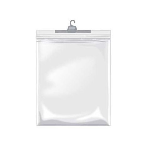 Bolsa de plástico con adhesivo y percha VALENTO Soria                         Nº1 25 x 30 + 9 cm