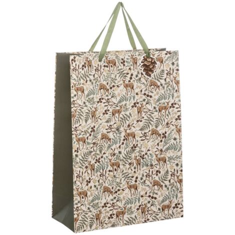 Bolsa de regalo grande estampada Secrets des bois - Feeric lights & christmas