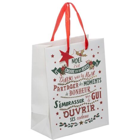 Bolsa de Regalo Impresa Negra G+ Pequeña - Feeric lights & christmas