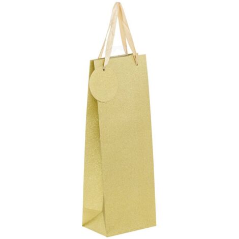 Bolsa de regalo para botella con purpurina, dorada - Atmosphera créateur d'intérieur