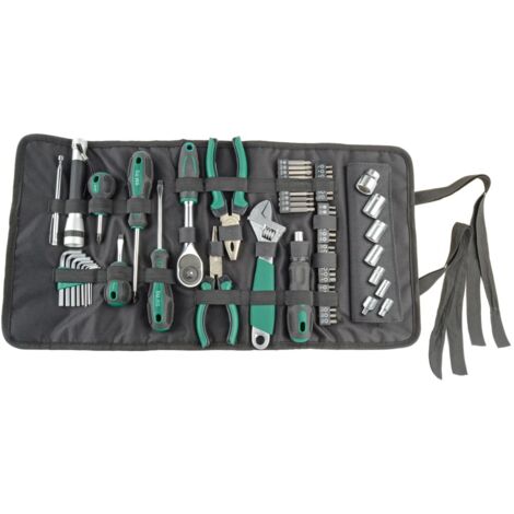 Bolsa de rollo de herramientas de 65 piezas Brüder Mannesmann