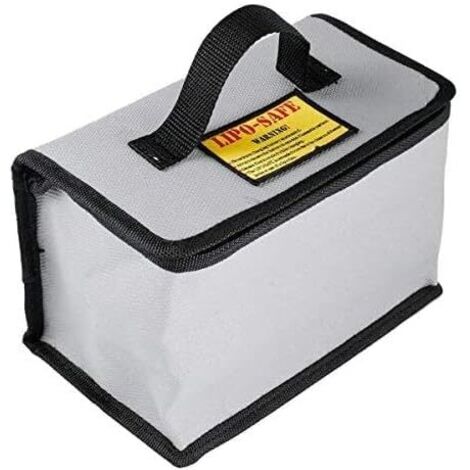 Bolsa de seguridad ignífuga y a prueba de explosiones para baterías Lipo. Bolsa protectora para la carga de baterías Lipo (Medidas: 215 x 155 x 115).