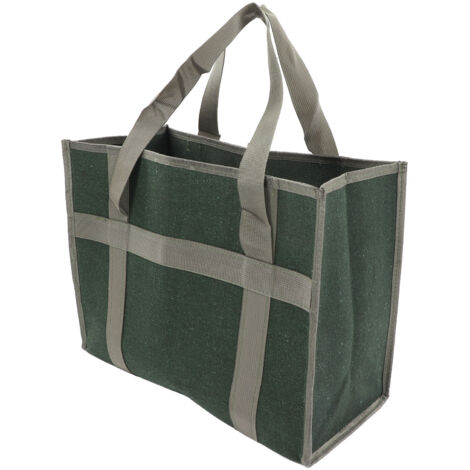 Bolsa de trabajo de lona estrecha, color verde oliva, máxima capacidad, impermeable, bolsa de herramientas para electricistas, 43 cm x 32 cm x 21 cm.