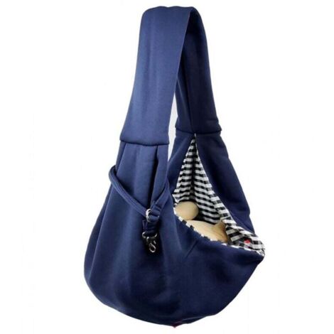 Bolsa de transporte azul para perros y gatos, correa de hombro ajustable, bolsa de transporte para perros, bolsa de hombro manos libres, bolsa de transporte para perros pequeños y medianos de hasta 7,