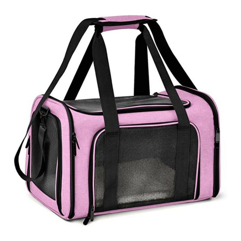 

Bolsa de transporte para animales, Bolsa para perros y gatos, 51 x 34x 33 cm, Rosa, Material: Material de malla, Tela Oxford