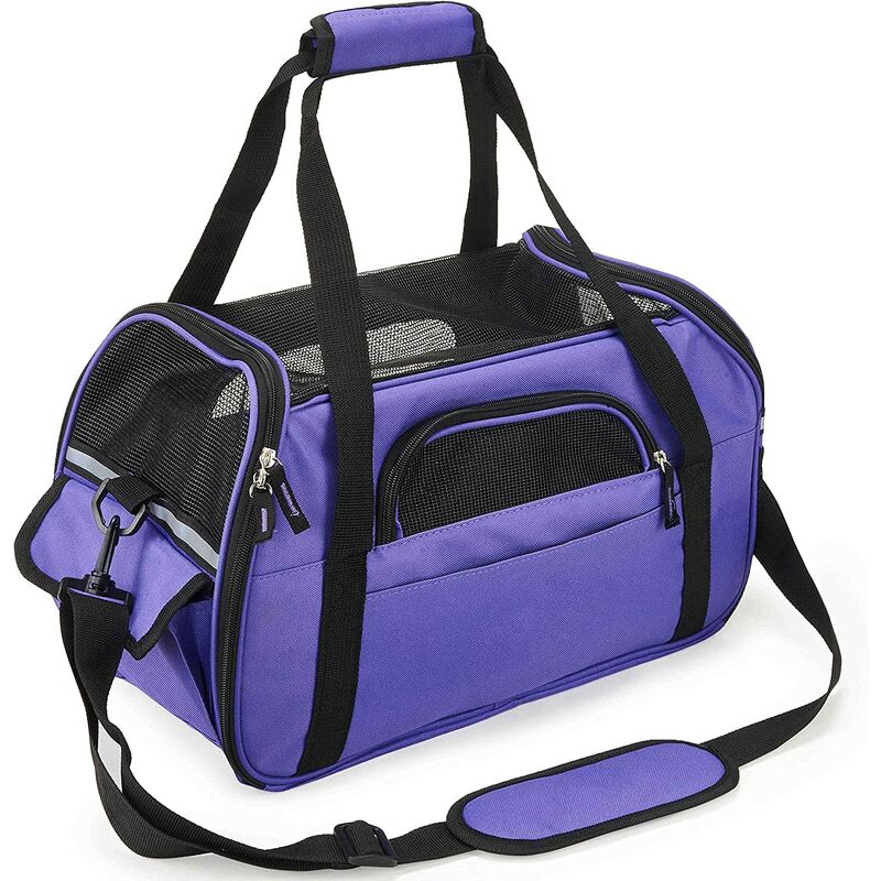 

Bolsa de transporte para gatos, bolso de mano desmontable, lavable, plegable, correa de hombro para gato, gatito, perro pequeño, conejo, mascota,
