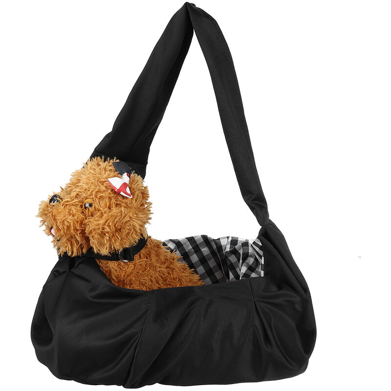 

Bolsa de transporte para mascotas de doble cara con manos libres (negro + rejilla (s: 20x35cm))