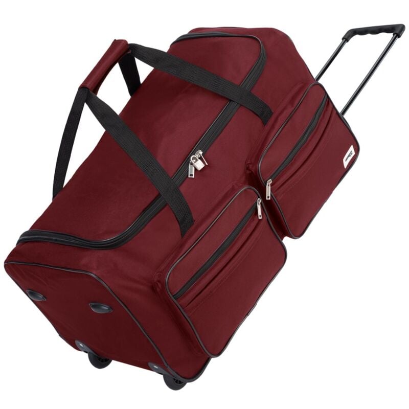 

Monzana - Deuba Bolsa de viaje Maleta de 85 Litros con bolsillos y candado bolsa de deporte de cabina con mango teléscopico Rojo - Rojo