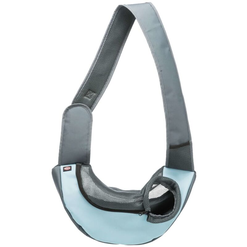 

TRIXIE Bolso bandolera delantero para mascotas gris claro y azul - Azul