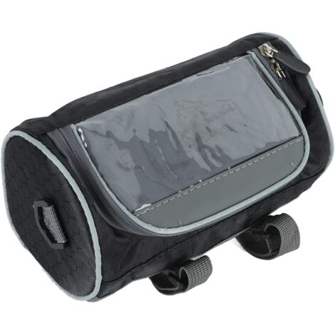 Bolsa delantera para cuadro de bicicleta, bolsa para manillar, bolsa impermeable para bicicleta con correa de hombro extraíble para navegación del teléfono móvil