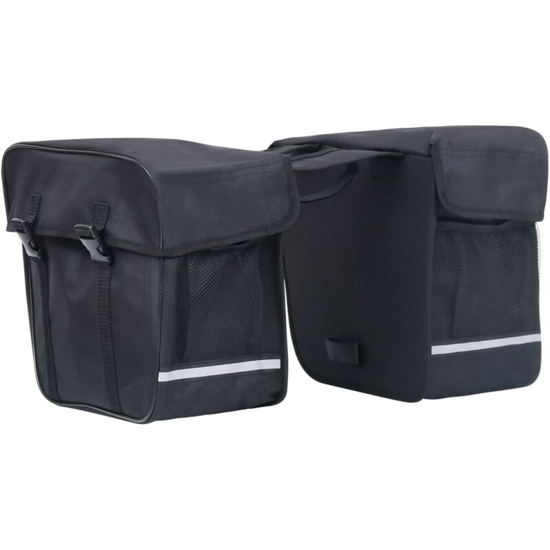 

Bolsa doble para bicicleta alforja impermeable 35 L negra