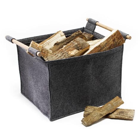 Bolsa de fieltro chimenea bolsa de madera nuevo chimenea madera bolsa transporte einkaufsshopper cesta