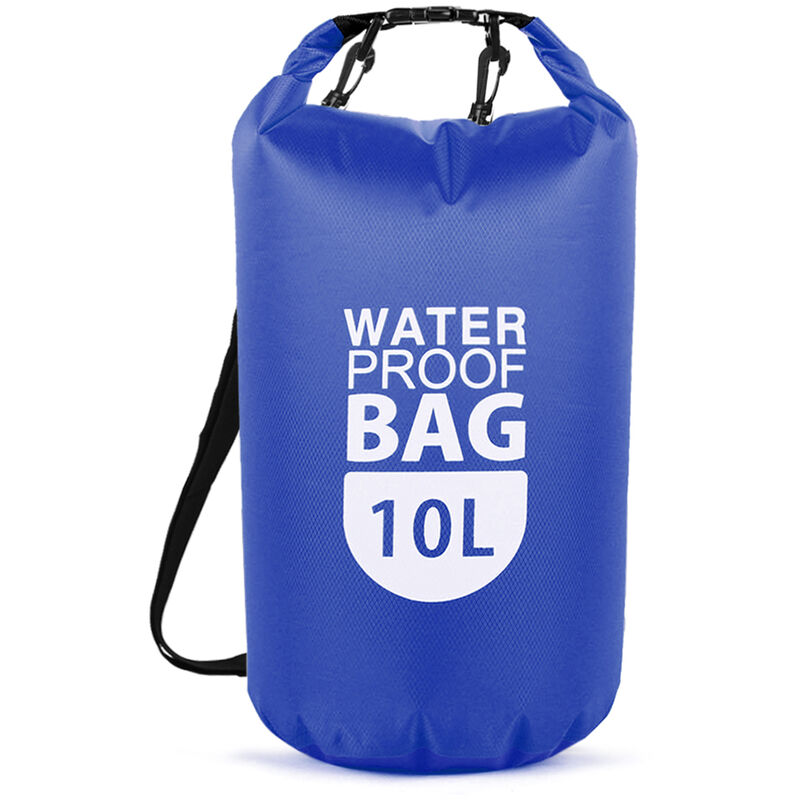 

Happyshopping - Bolsa flotante impermeable seca de PVC, bolsa de almacenamiento para deportes acuaticos de 10L / 20L,Bolsa impermeable,Azul, 10L