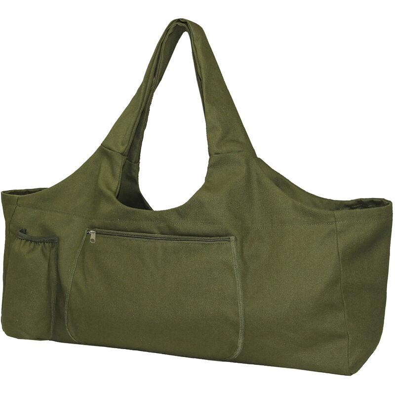 

Happyshopping - Bolsa grande para esterilla de yoga, bolsa de lona, bolsa para esterilla de yoga, bolsa de almacenamiento para ejercicios,Verde