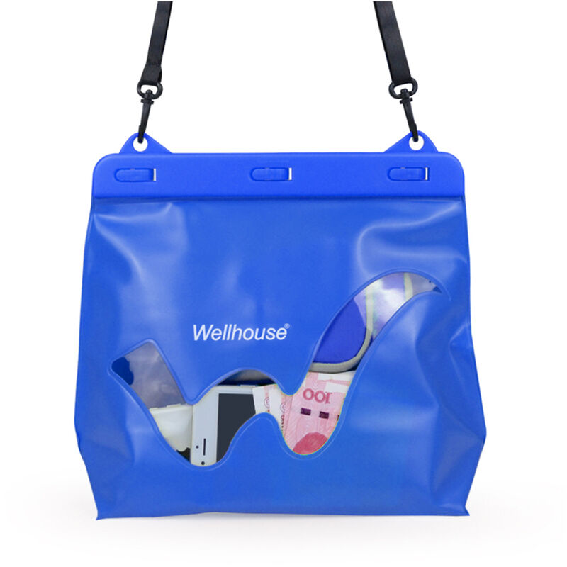 

Wellhouse - Bolsa impermeable de PVC para artículos de tocador, bolsa de viaje, estuche seco, para acampar en la playa al aire libre, kayak,