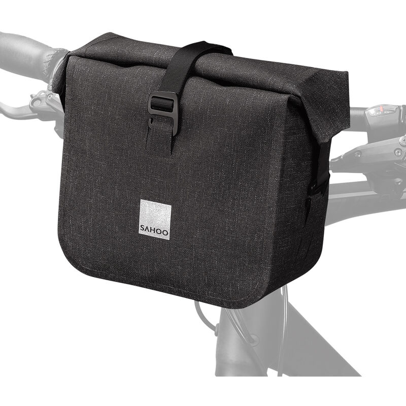 

Sahoo - Bolsa impermeable para manillar de bicicleta, cesta delantera para bicicleta, bolsa de almacenamiento para manillar de ciclismo, bolsa para