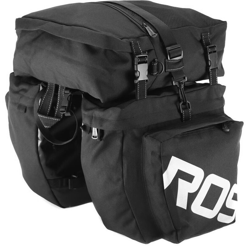 

Bolsa multifuncion para bicicleta de montana MTB de carretera 3 en 1 Bolsa para maletero de asiento trasero para bicicleta,negro