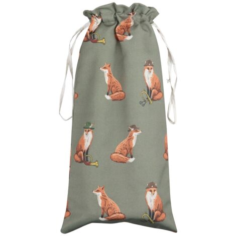 Bolsa Pan Estampado Zorros Con Gorros 30x60 Cm